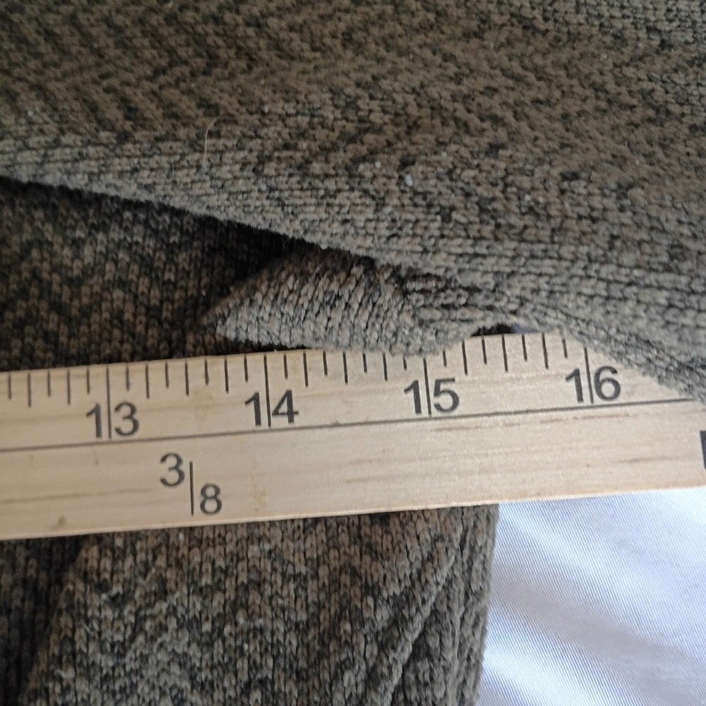 VTZ Columbia Zip Up Herringbone Sweater Men's S Olive Green Excellent Knit
